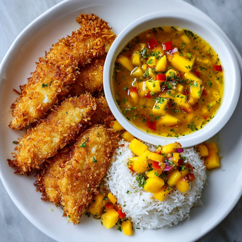 Amazing Crispy Coconut-Curry Fish with Mango Salsa you’ll love!
