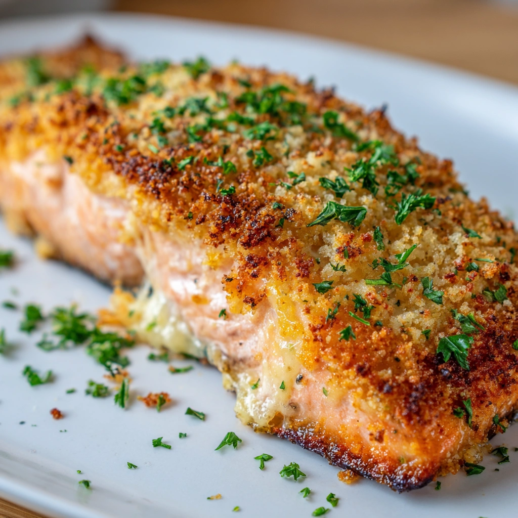 Crispy Parmesan Crusted Baked Salmon That Everyone Loves!