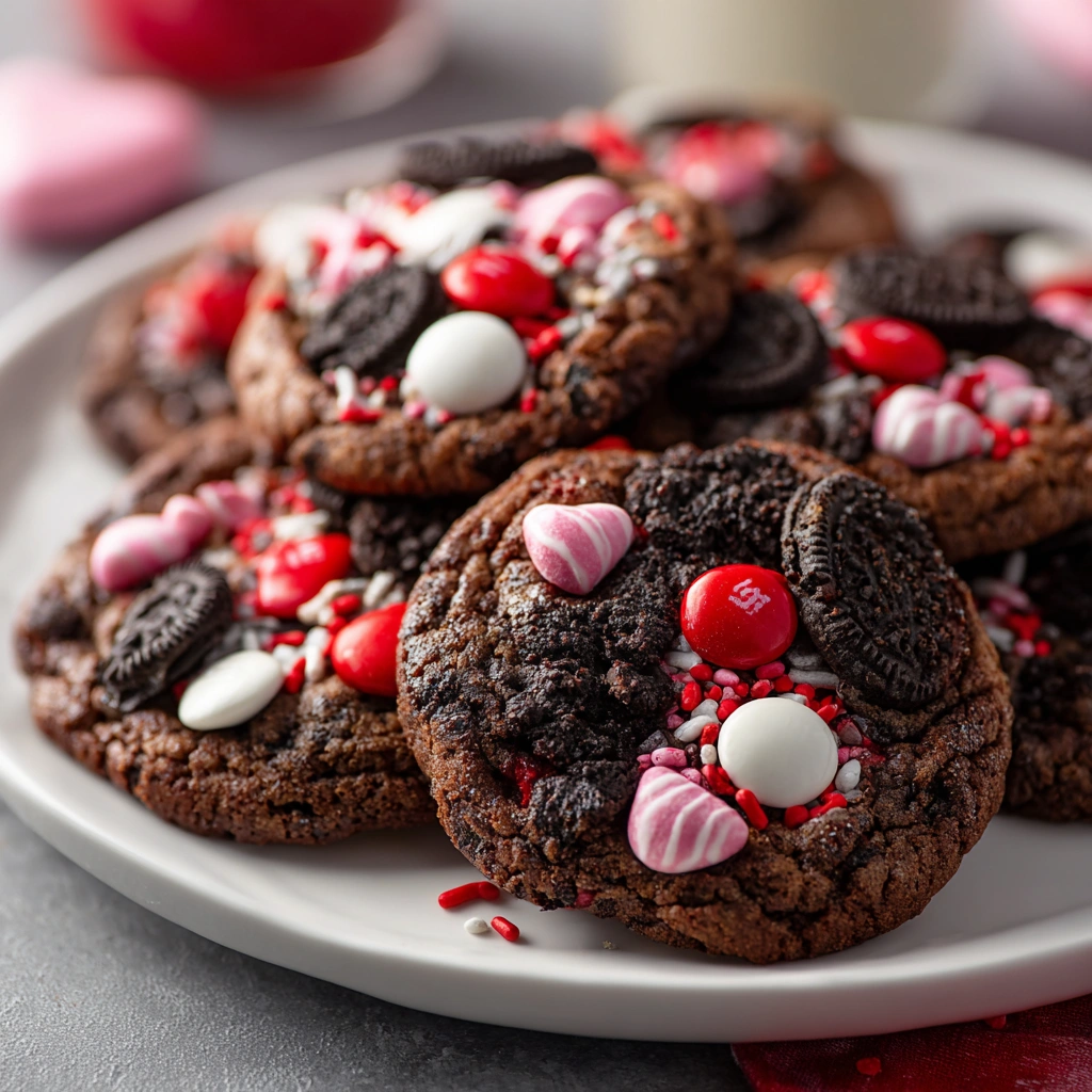 Valentine’s Day Oreo M&amp;Ms Cookies: Irresistibly Sweet Treat!