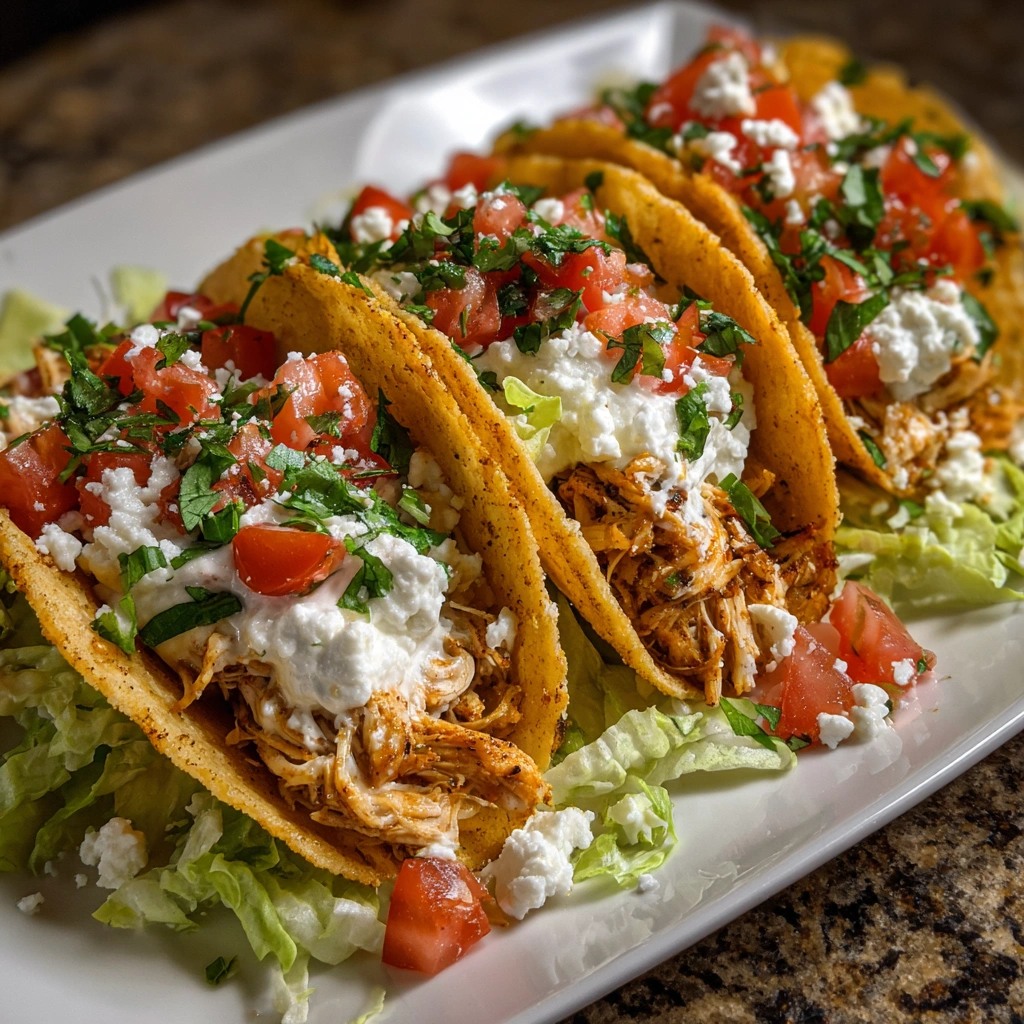 Creamy Cottage Cheese Chicken Smash Tacos with Crispy Edges to Savor!