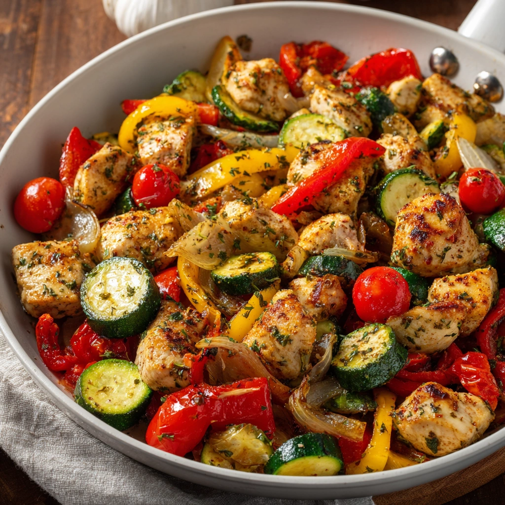 Loaded Chicken and Veggie Skillet: A One-Pan Delight!