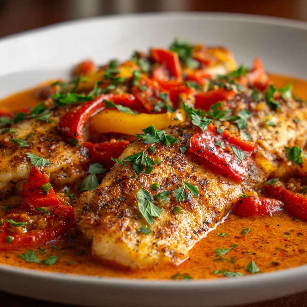 Tilapia in Roasted Pepper Sauce: A Flavorful Delight!