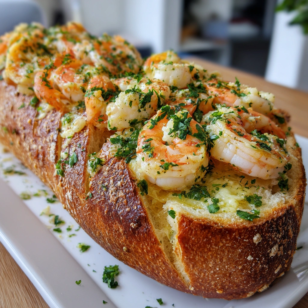 Crusty Cob Loaf with Garlic Butter Prawns: A Delightful Treat!