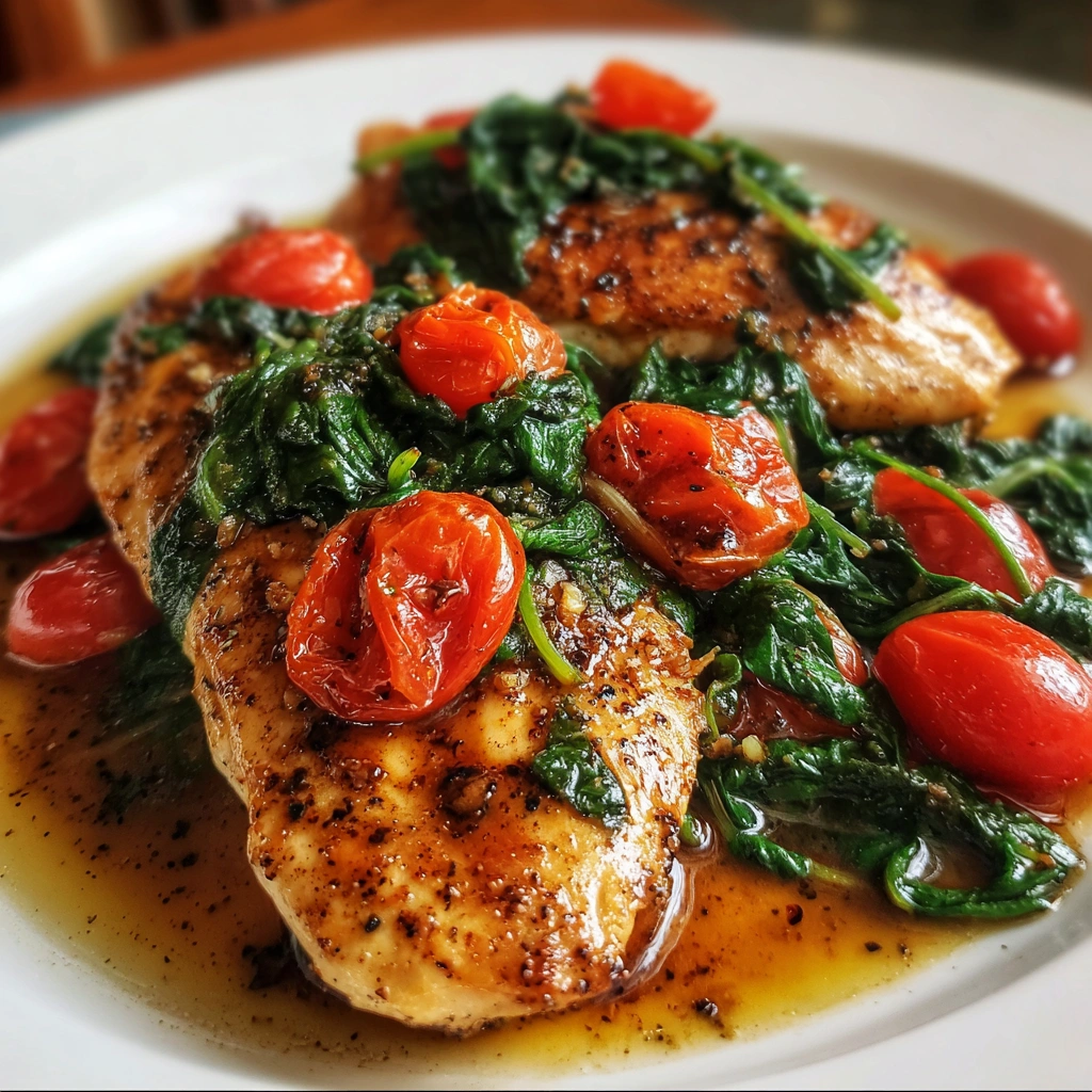 Balsamic Chicken Breast with Spinach and Tomatoes: A Flavorful Delight!