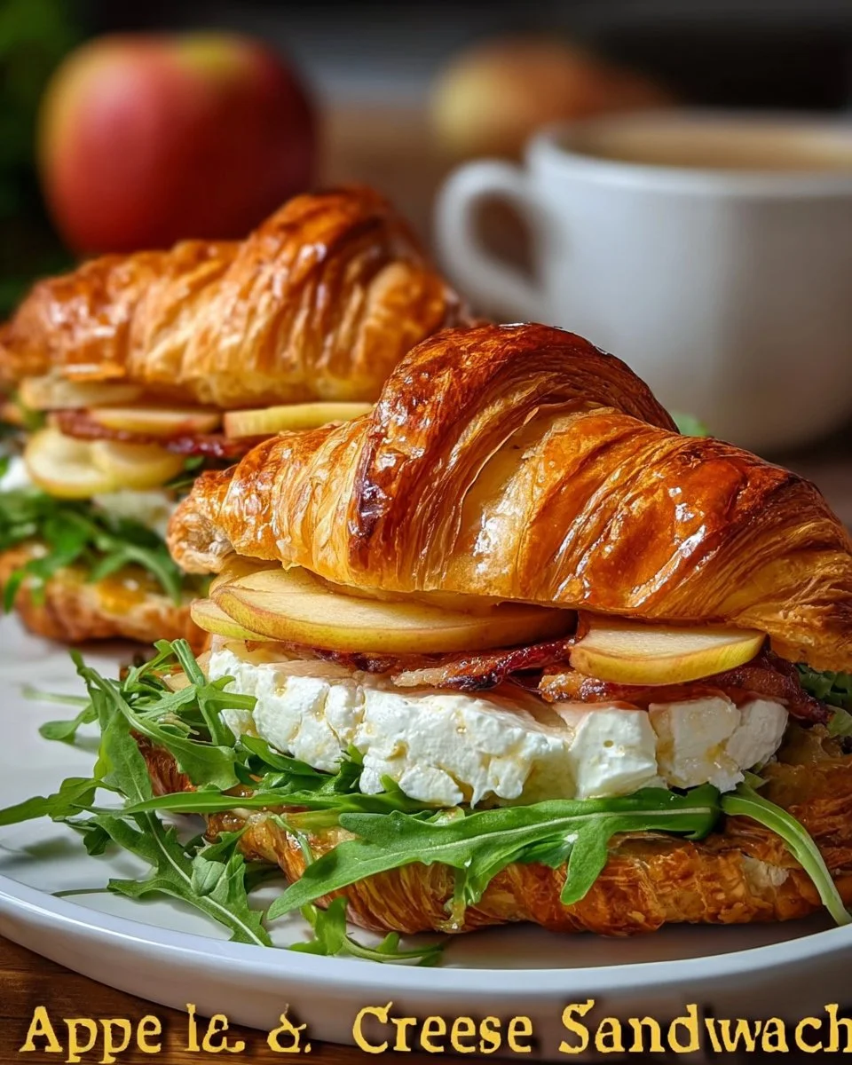 Apple &amp; Goat Cheese Croissant Sandwich: A Tasty Delight!