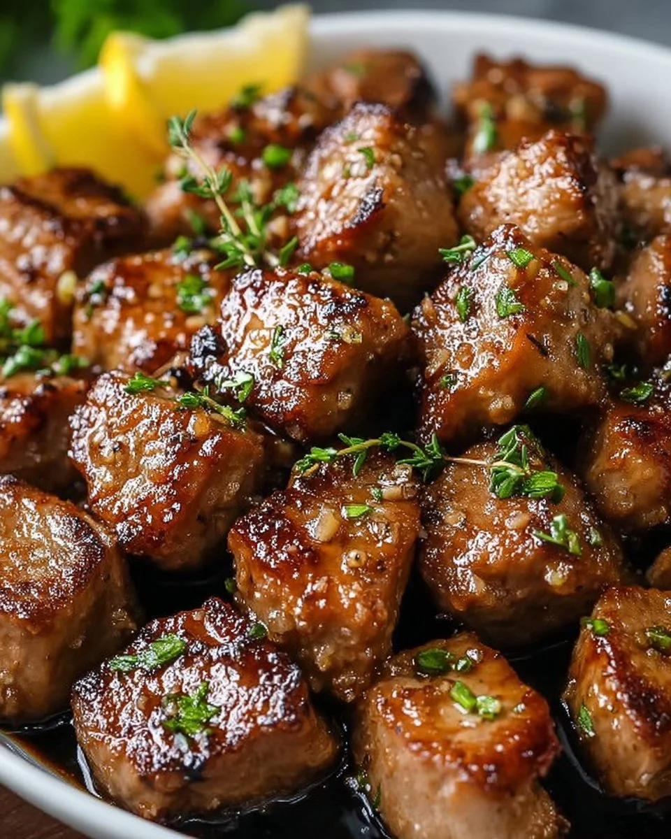 Irresistibly Savory Garlic Pork Bites: Easy Flavor Explosion!