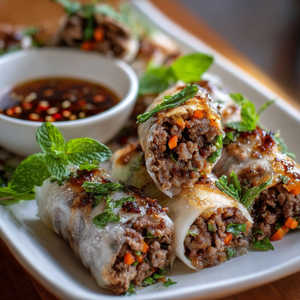 Irresistible Thai Basil Beef Rolls Recipe You Must Try!