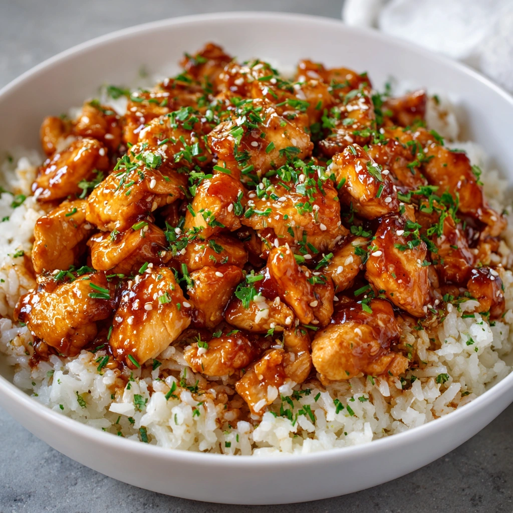 Honey BBQ Chicken Rice: A Flavorful Dinner Delight!