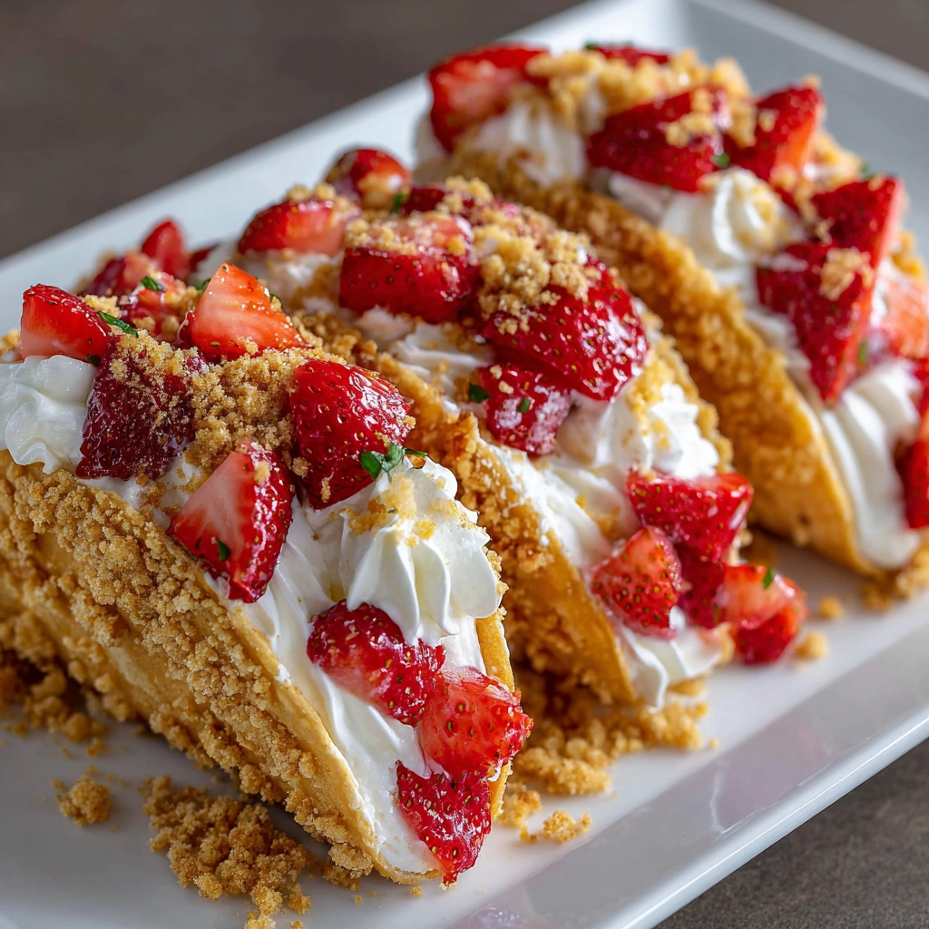 Strawberry Crunch Cheesecake Tacos will Delight You!