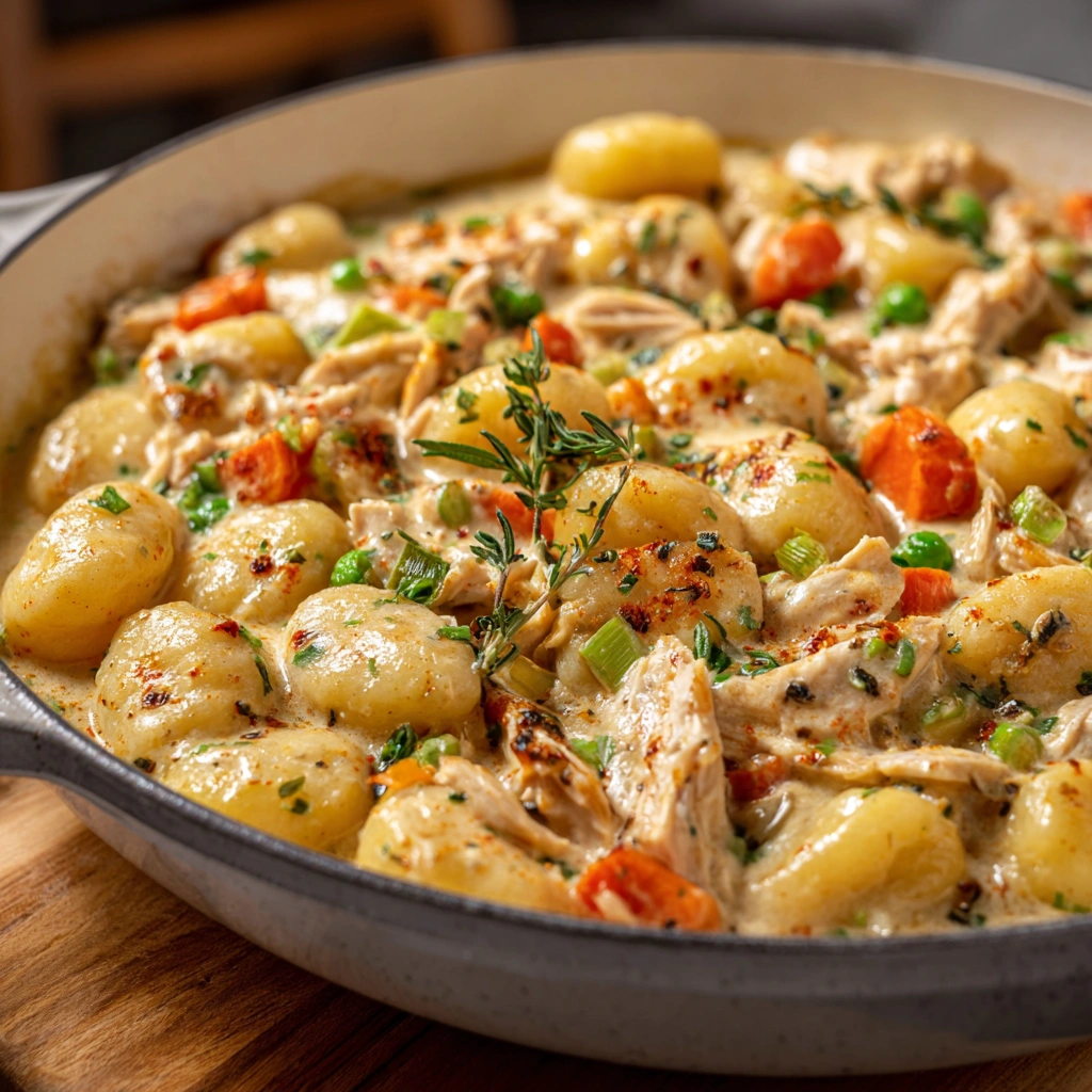 One Pot Gnocchi Chicken Pot Pie: A Cozy Dinner Delight!