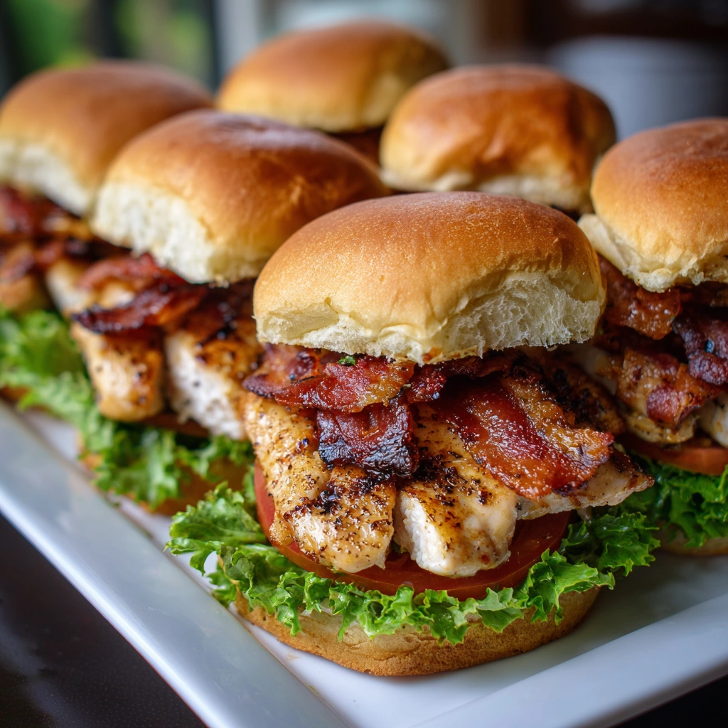 Maple Chicken Bacon Sliders: Sweet &amp; Savory Delight!