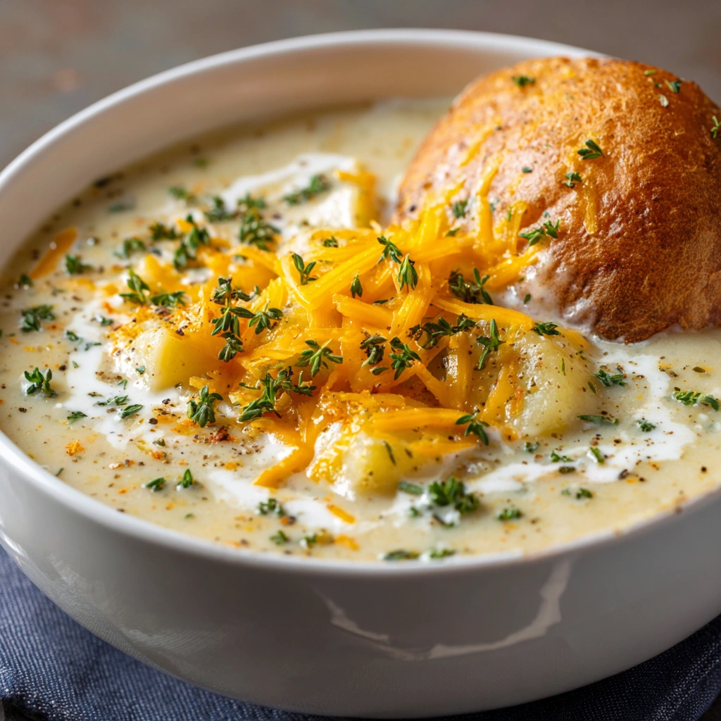 Cheddar Garlic Herb Potato Soup: A Warm, Flavorful Delight!