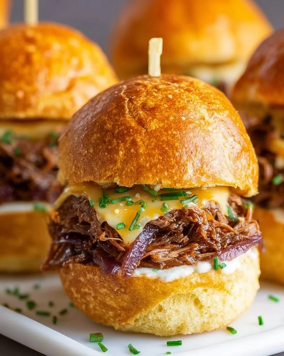 Beef Sliders with Horseradish Spread (video)
