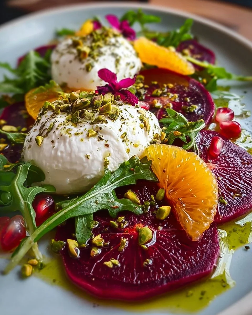 Burrata on Sublime Beet Carpaccio