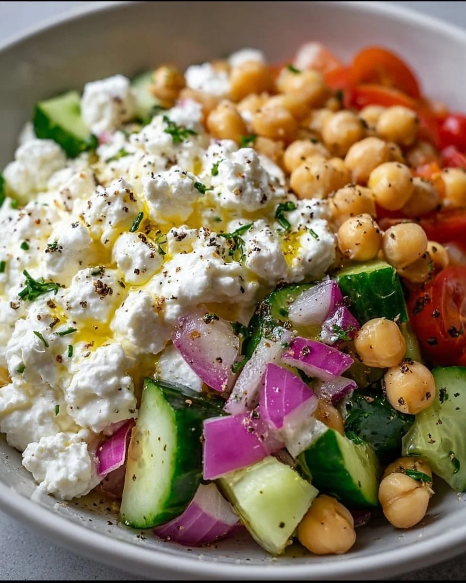 Cottage Cheese and Chickpea Salad: A Refreshing and Protein-Packed Delight