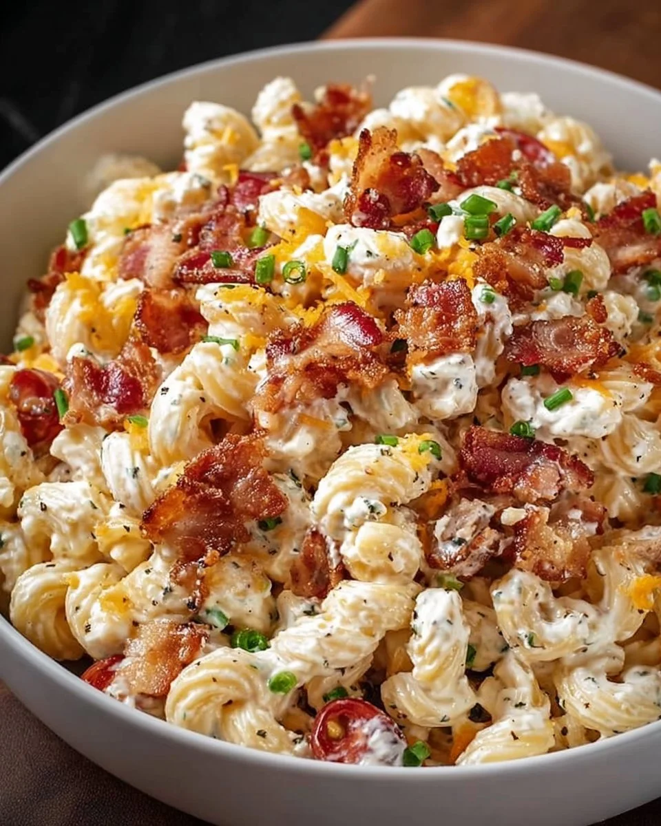 Creamy Bacon Cheddar Ranch Pasta Salad You’ll Love This Recipe