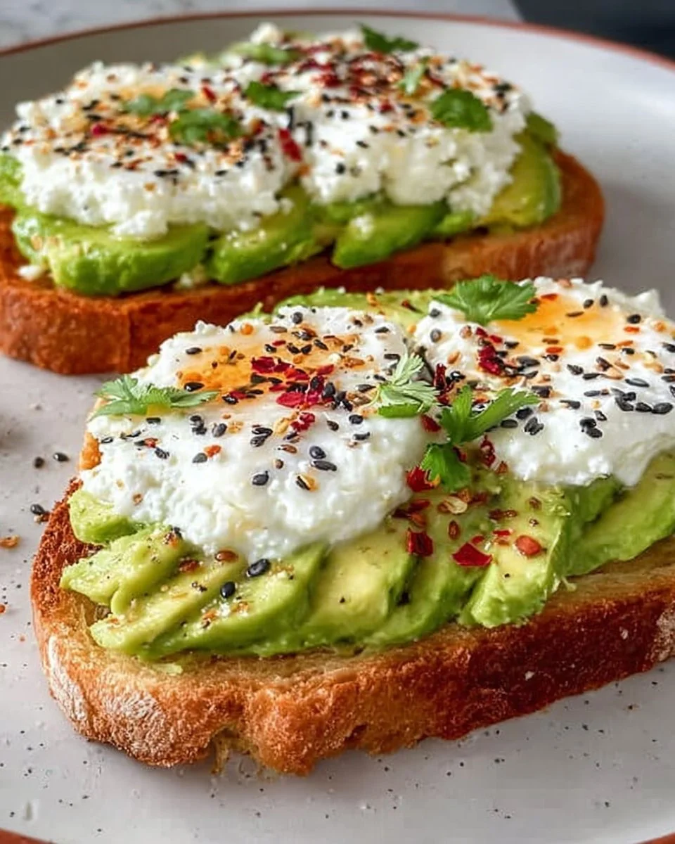 Creamy Cottage Cheese Avocado Toast