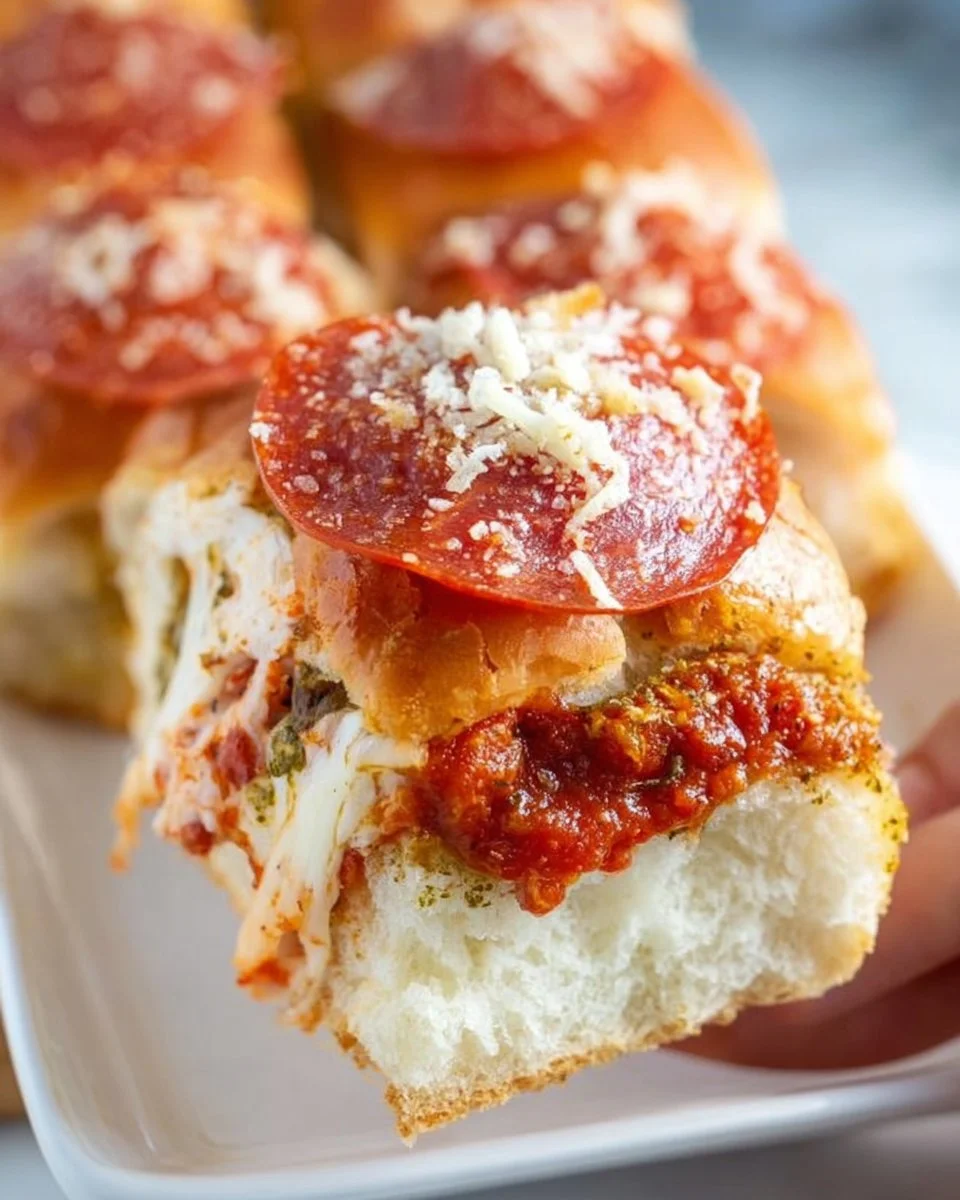 Hawaiian Roll Pizza Sliders