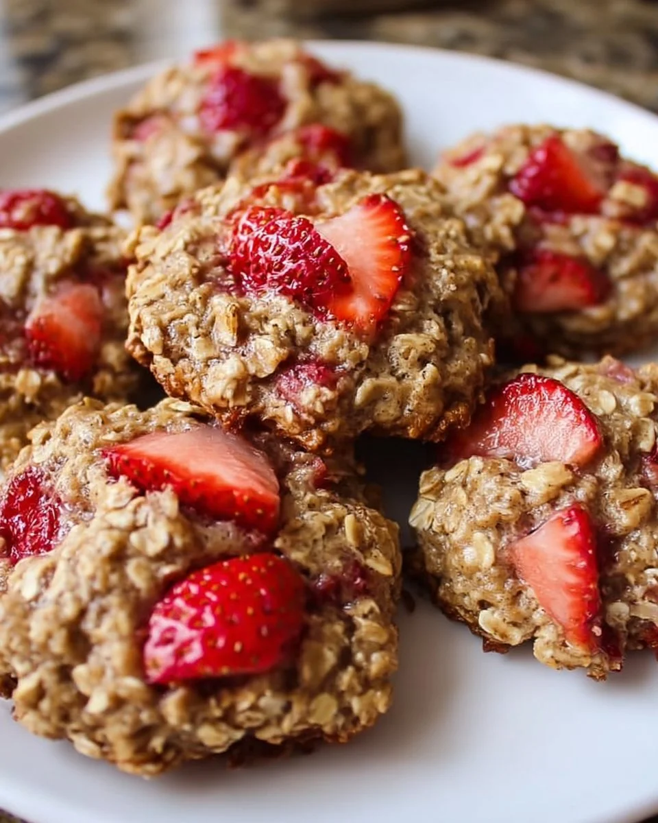 Healthy Strawberry Oatmeal Cookies