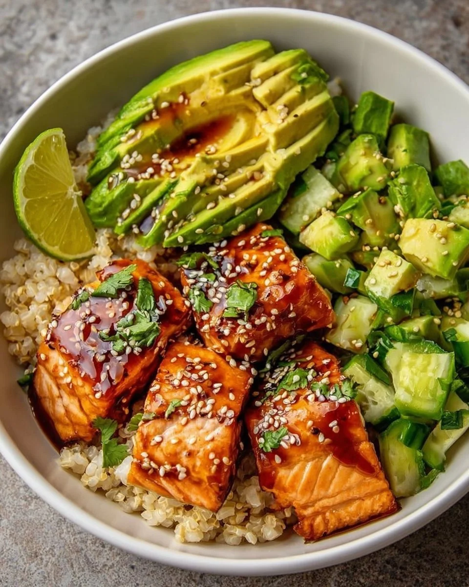 Honey Glazed Salmon Bowl: Quick, Healthy &amp; Delicious Dinner