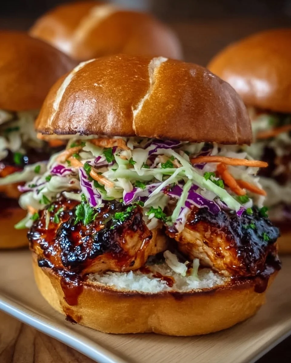 Korean BBQ Chicken Sandwich with Zesty Cabbage Slaw Bliss