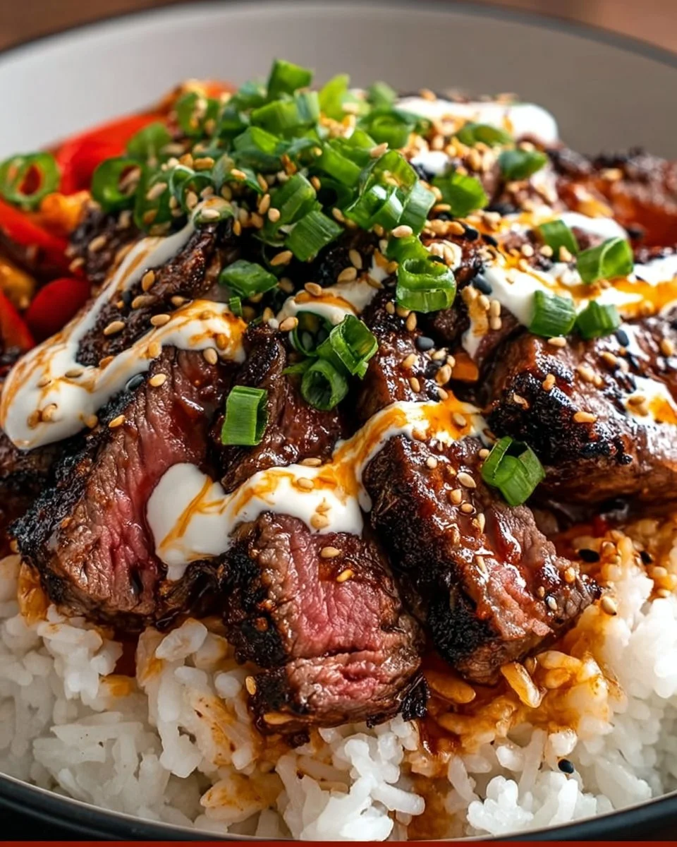 Korean BBQ Steak Rice Bowls