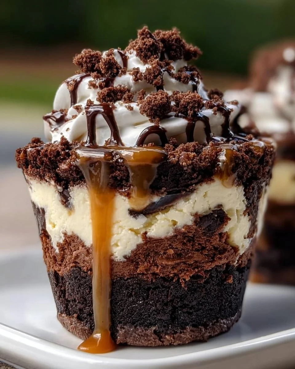 Loaded Brownie Cheesecake Cups