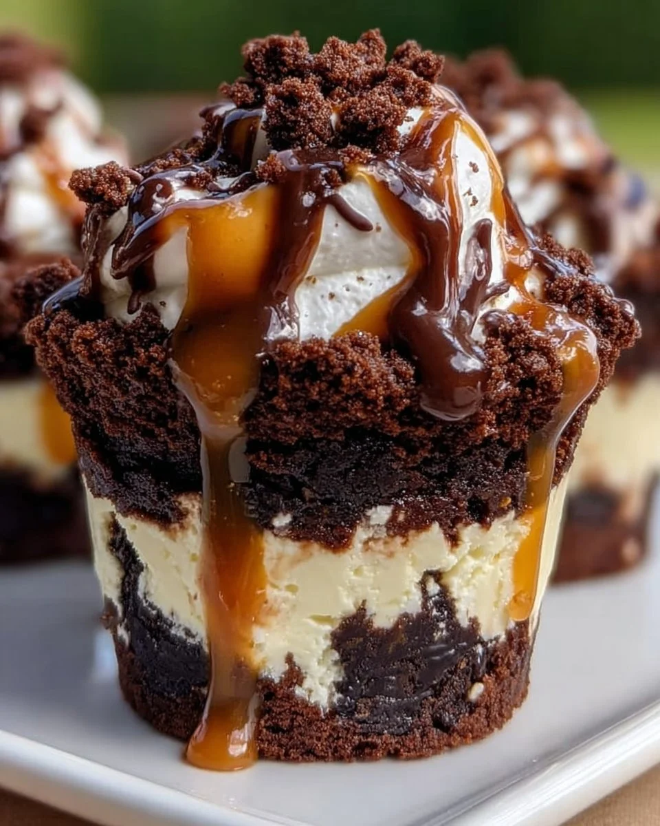Loaded Brownie Cheesecake Cups