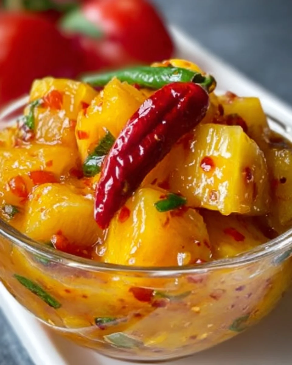 Pineapple Habanero Hot Sauce bottle showcasing vibrant color and ingredients.
