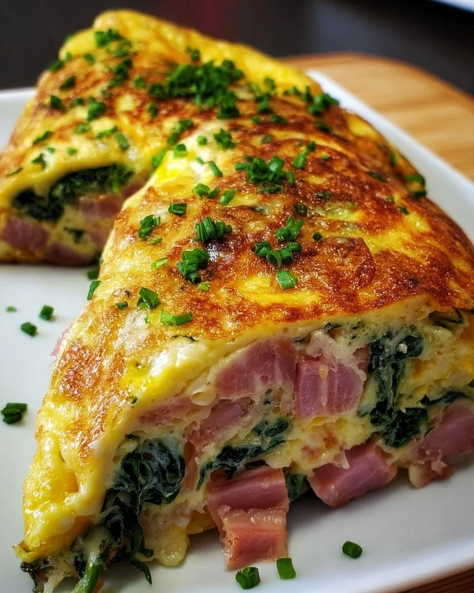 Spinach Ham Breakfast Roll