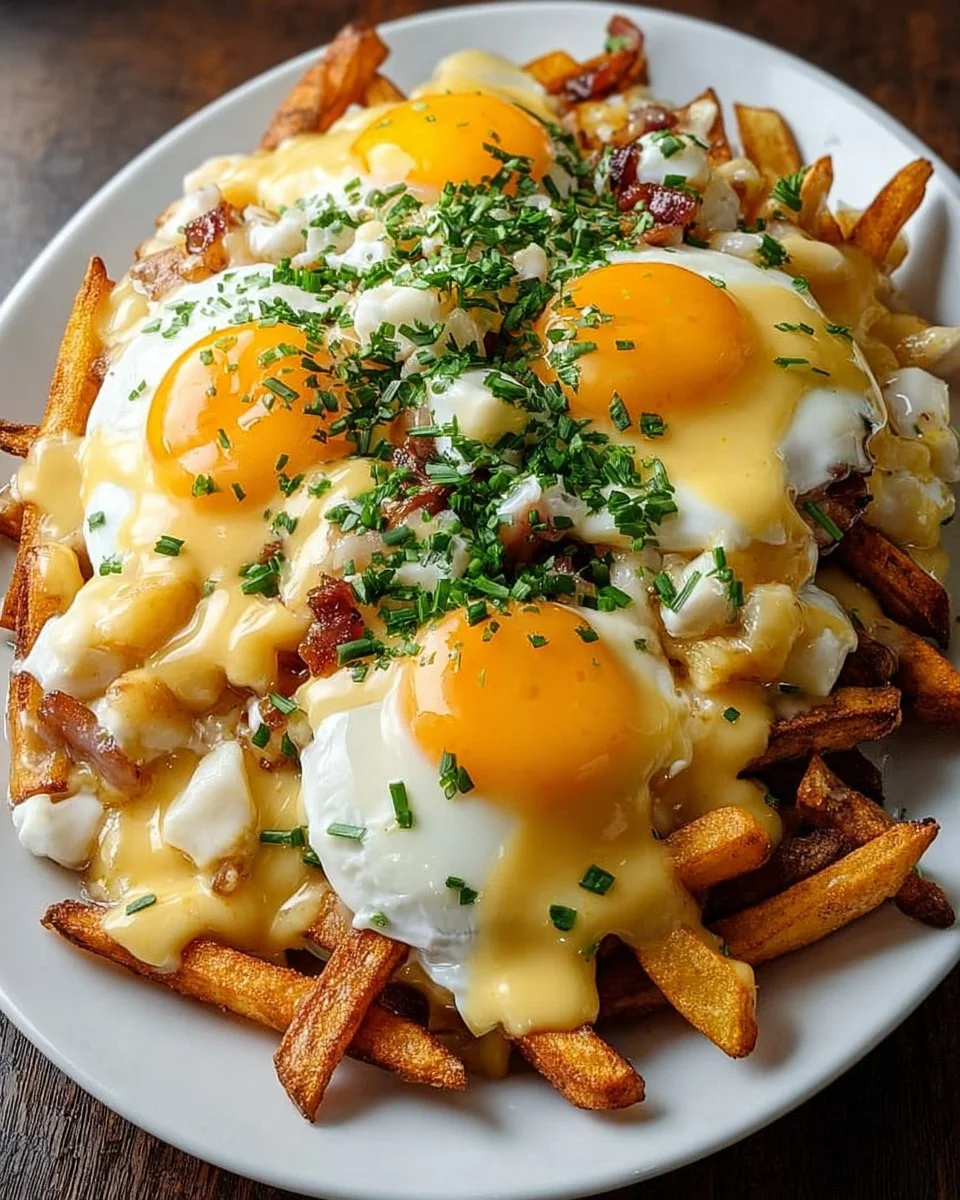 Ultimate Breakfast Poutine with Creamy Hollandaise Sauce