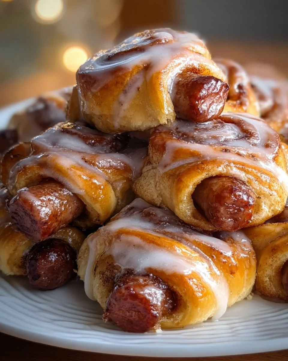 Breakfast Pigs in Cinnamon Rolls