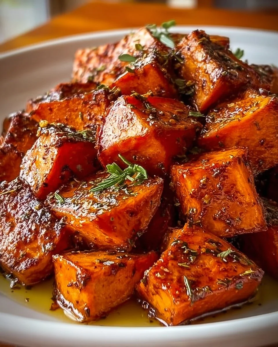 Cinnamon Maple Roasted Sweet Potatoes