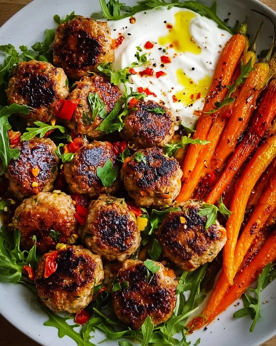 Freeform Chicken Meatballs Carrots Yogurt