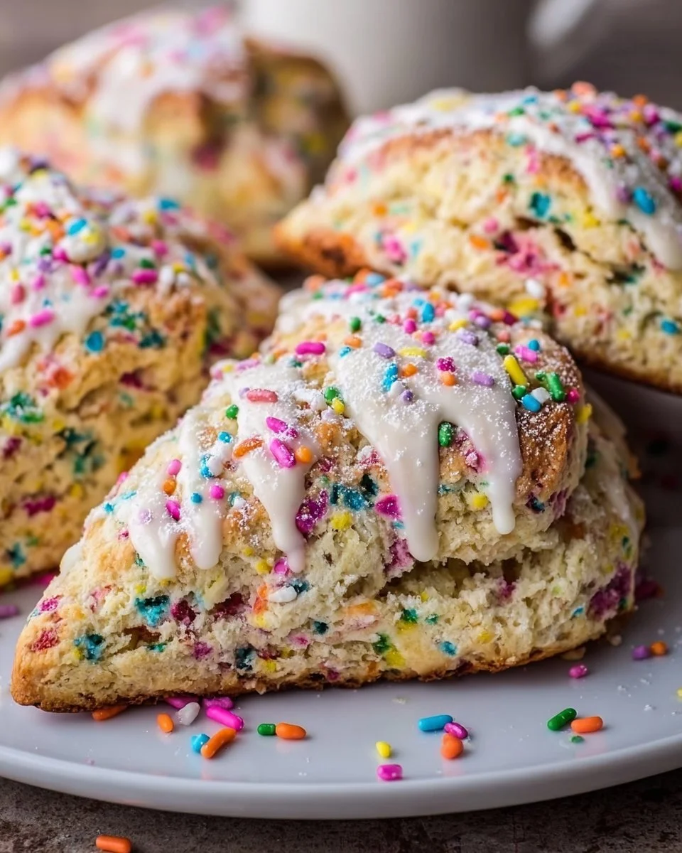 Funfetti Cake Mix Scones