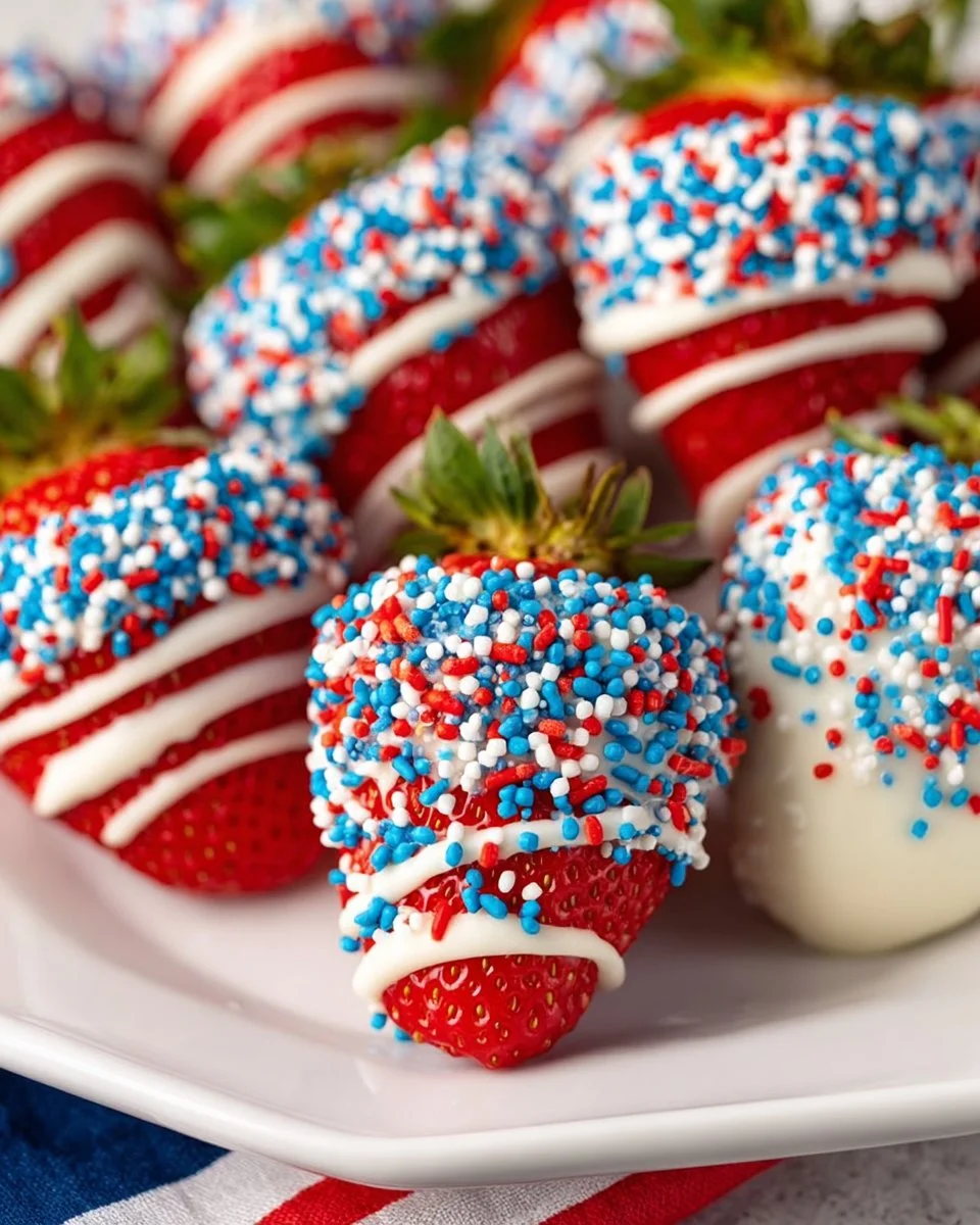 4th of July Chocolate Covered Strawberries