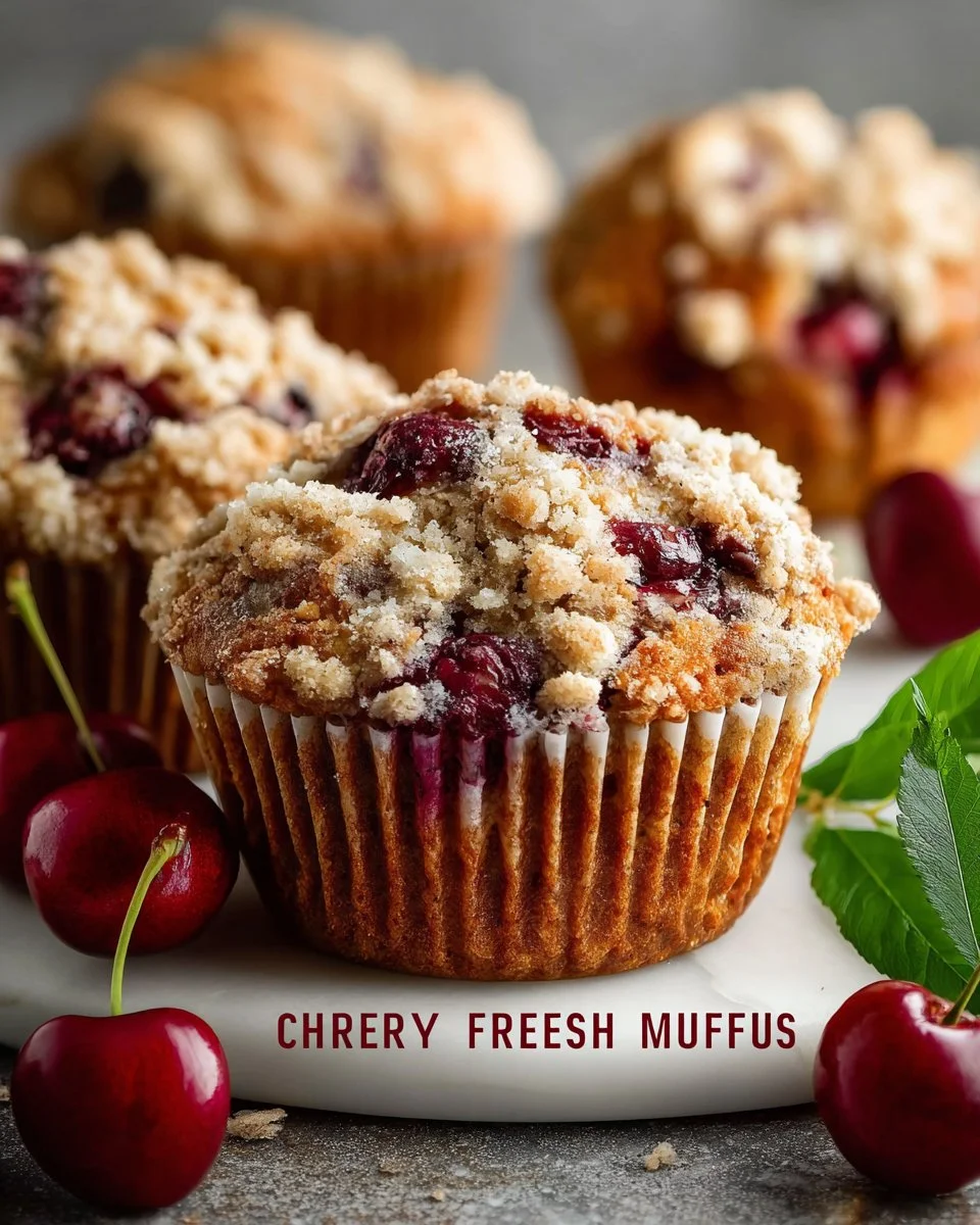 Fresh Cherry Muffins with Streusel – Bake the Perfect Summer Treat!