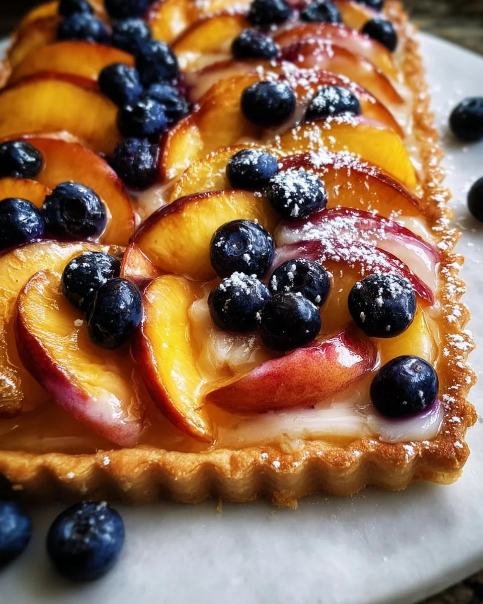 Fresh Nectarine and Blueberry Tart