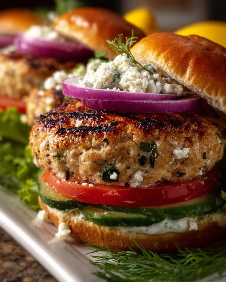 Greek Chicken Burgers