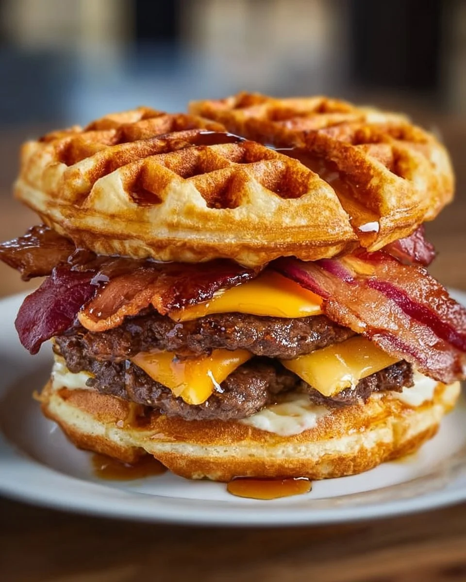 Maple Bacon Waffle Burger