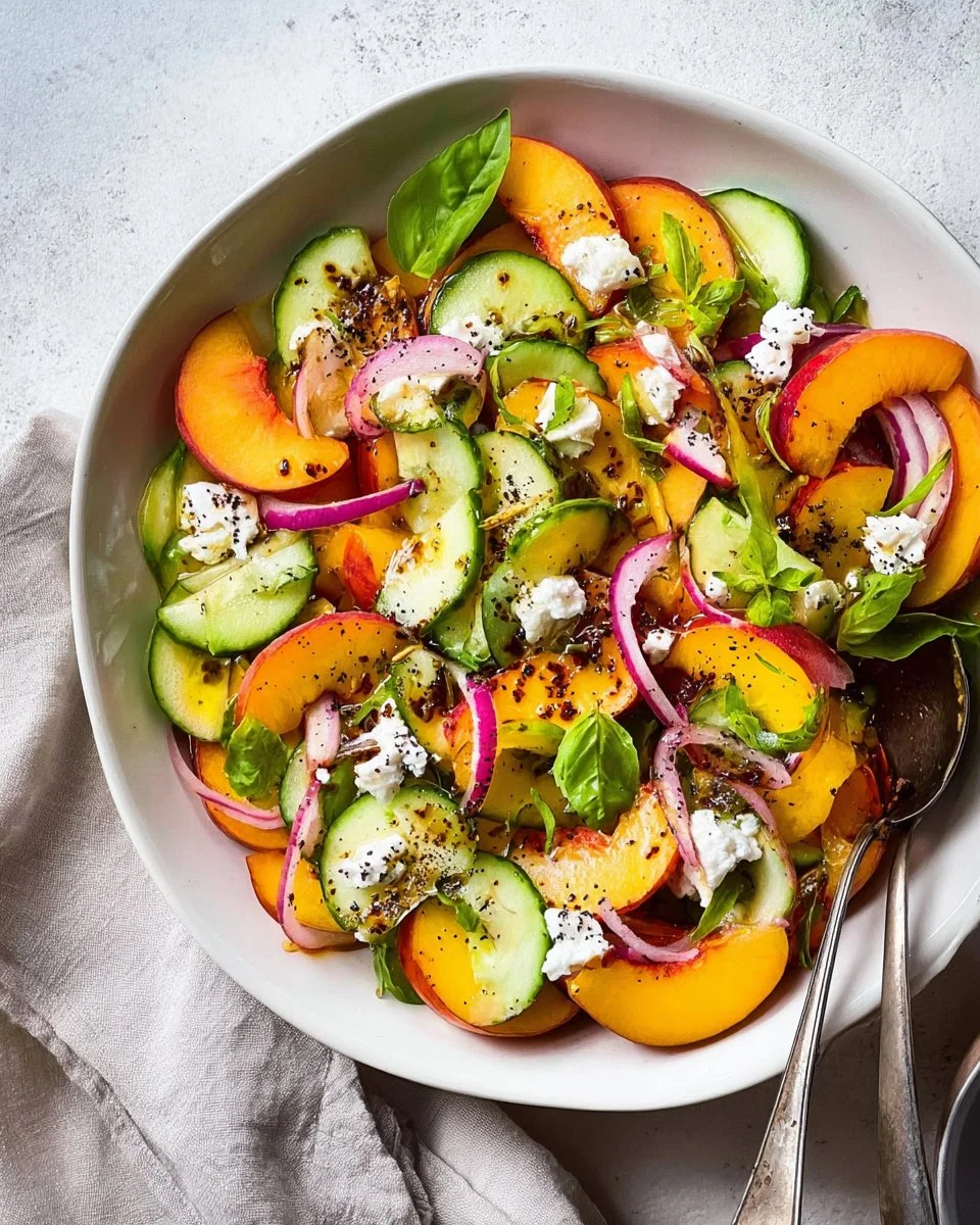 Nectarine Salad with Cucumber