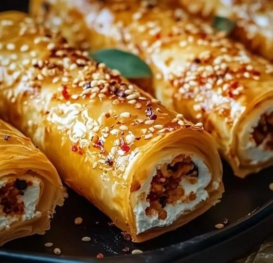 Oven Fried Feta Rolls