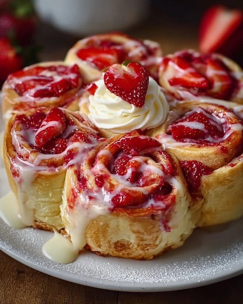 Strawberry Cheesecake Sweet Rolls
