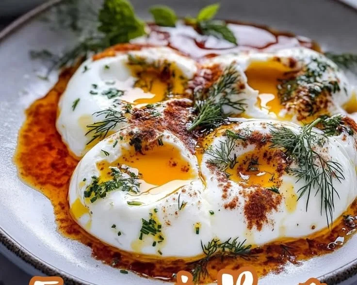 Turkish Eggs (Cilbir) – A Creamy, Flavor-Packed Delight